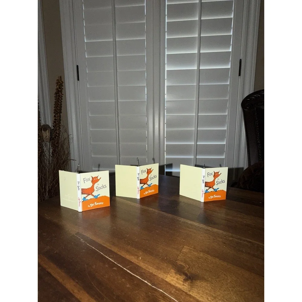 Dr‎ Seuss Fox in Socks Miniature Book Ornament 2023 Hallmark Keepsake Lot